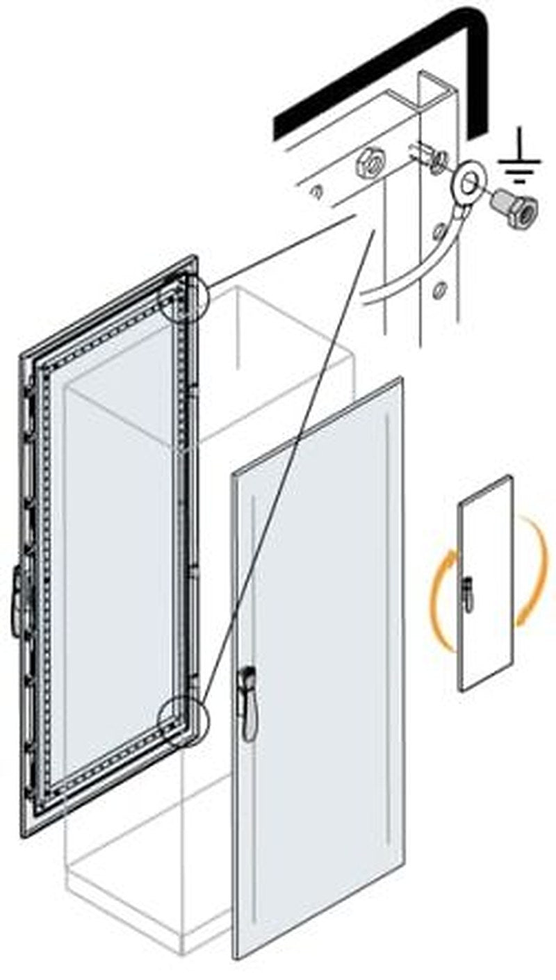 ABB IS2 Series Steel RAL 7035 Single Door, 800 mm H, 800mm W, 2 m L for Use with IS2 Enclosures