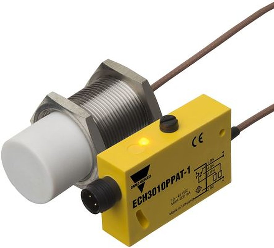 Carlo Gavazzi ECH3010PPAT-1 Threaded Barrel Capacitive Proximity Sensor ECH3010 15 mm, M30 PNP 200mA 40V 40 V ac 40 V dc