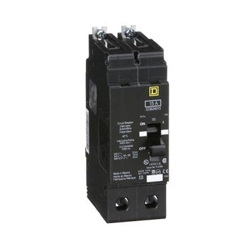 Mini circuit breaker, E-Frame, 15A, 2 pole, 480Y/277VAC, 25kA max, bolt on [TAA] (Mini circuit breaker E-Frame) is a Schneider Electric product. Designed for reliable performance and long service life. Available across Iraq — contact us for pricing and delivery options.