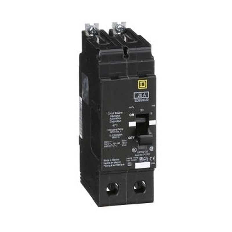 Mini circuit breaker, E-Frame, 20A, 2 pole, 480Y/277VAC, 25kA max, bolt on [TAA] (Mini circuit breaker E-Frame) is a Schneider Electric product. Designed for reliable performance and long service life. Available across Iraq — contact us for pricing and delivery options.