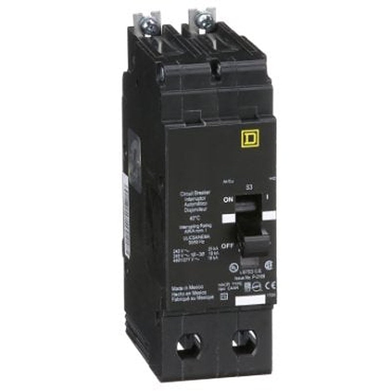Mini circuit breaker, E-Frame, 35A, 2 pole, 480Y/277VAC, 25kA max, bolt on [TAA] (Mini circuit breaker E-Frame) is a Schneider Electric product. Designed for reliable performance and long service life. Available across Iraq — contact us for pricing and delivery options.