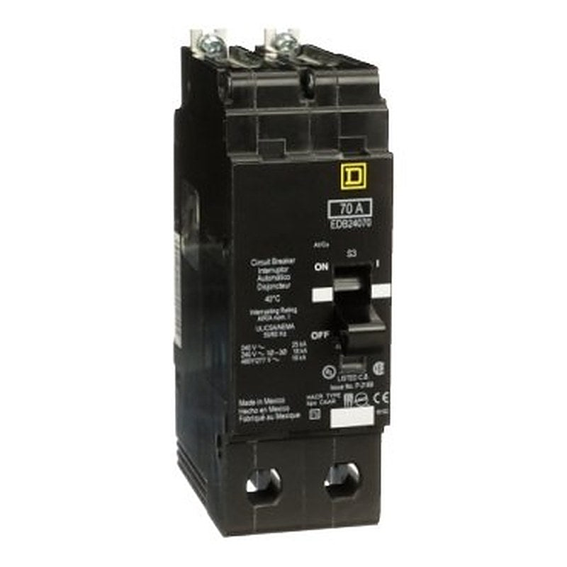 Mini circuit breaker, E-Frame, 70A, 2 pole, 480Y/277VAC, 25kA max, bolt on [TAA] (Mini circuit breaker E-Frame) is a Schneider Electric product. Designed for reliable performance and long service life. Available across Iraq — contact us for pricing and delivery options.