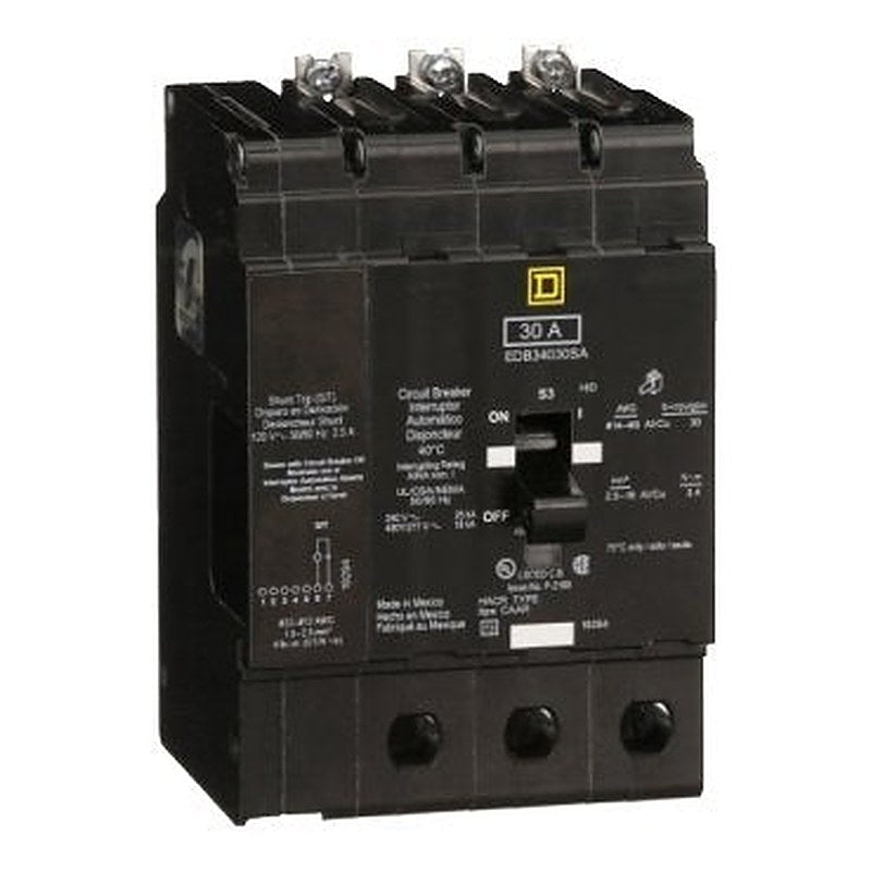 Mini circuit breaker, E-Frame, 30A, 3 pole, 480Y/277VAC, 25kA max, bolt on, shunt trip [TAA] (Mini circuit breaker E-Frame) is a Schneider Electric product. Designed for reliable performance and long service life. Available across Iraq — contact us for pricing and delivery options.