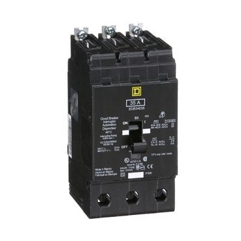 Mini circuit breaker, E-Frame, 35A, 3 pole, 480Y/277VAC, 25kA max, bolt on [TAA] (Mini circuit breaker E-Frame) is a Schneider Electric product. Designed for reliable performance and long service life. Available across Iraq — contact us for pricing and delivery options.