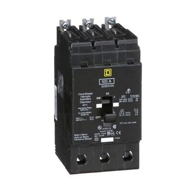 Mini circuit breaker, E-Frame, 100A, 3 pole, 480Y/277VAC, 25kA max, bolt on [TAA] (Mini circuit breaker E-Frame) is a Schneider Electric product. Designed for reliable performance and long service life. Available across Iraq — contact us for pricing and delivery options.