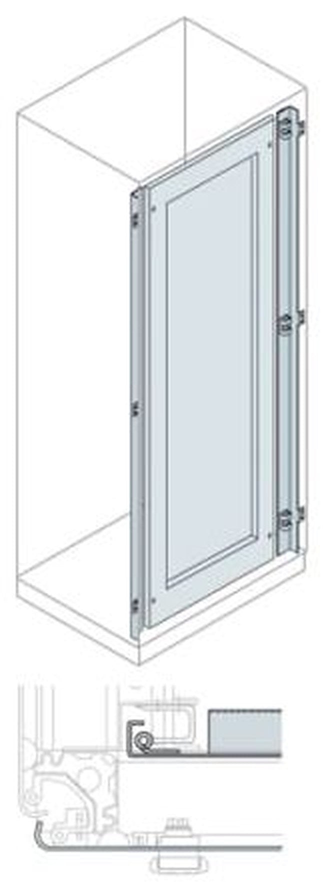 ABB IS2 Series Lockable Steel RAL 7035 Single Door, 800 mm H, 800mm W, 1.8 m L for Use with IS2 Enclosures