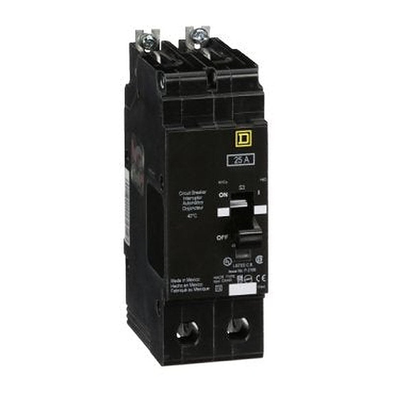 Mini circuit breaker, E-Frame, 25A, 2 pole, 480Y/277VAC, 65kA max, bolt on [TAA] (Mini circuit breaker E-Frame) is a Schneider Electric product. Designed for reliable performance and long service life. Available across Iraq — contact us for pricing and delivery options.