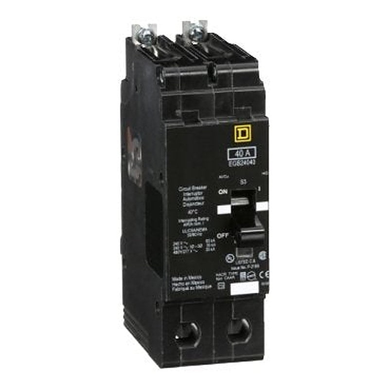 Mini circuit breaker, E-Frame, 40A, 2 pole, 480Y/277VAC, 65kA max, bolt on [TAA] (Mini circuit breaker E-Frame) is a Schneider Electric product. Designed for reliable performance and long service life. Available across Iraq — contact us for pricing and delivery options.