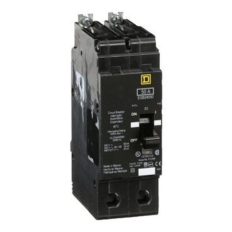 Mini circuit breaker, E-Frame, 50A, 2 pole, 480Y/277VAC, 65kA max, bolt on [TAA] (Mini circuit breaker E-Frame) is a Schneider Electric product. Designed for reliable performance and long service life. Available across Iraq — contact us for pricing and delivery options.