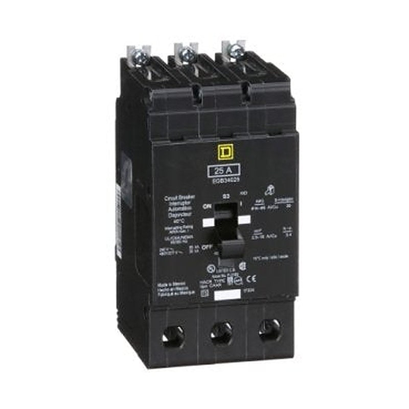 Mini circuit breaker, E-Frame, 25A, 3 pole, 480Y/277VAC, 65kA max, bolt on [TAA] (Mini circuit breaker E-Frame) is a Schneider Electric product. Designed for reliable performance and long service life. Available across Iraq — contact us for pricing and delivery options.