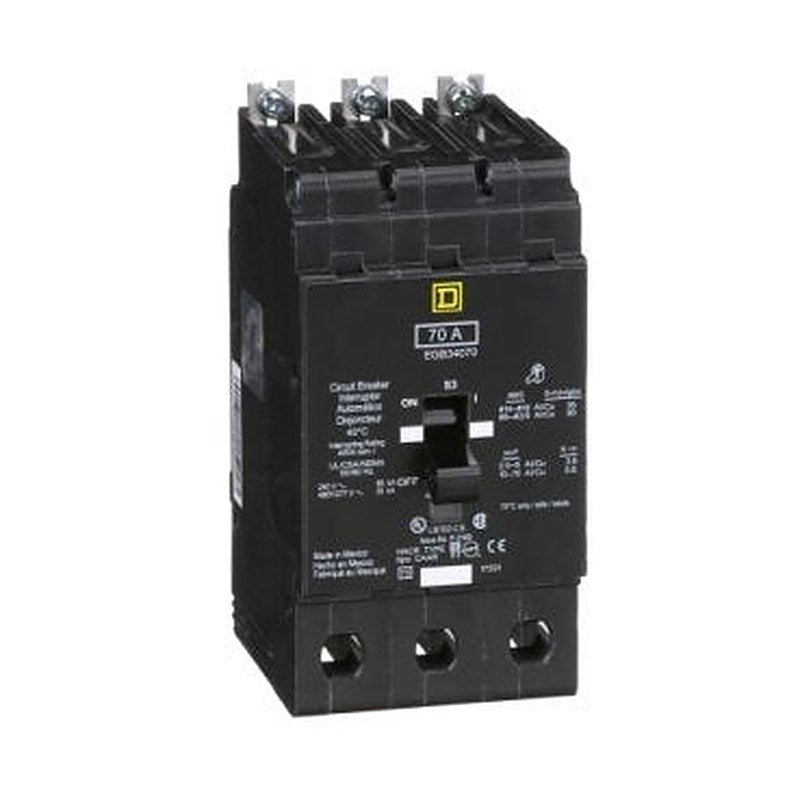 Mini circuit breaker, E-Frame, 70A, 3 pole, 480Y/277VAC, 65kA max, bolt on [TAA] (Mini circuit breaker E-Frame) is a Schneider Electric product. Designed for reliable performance and long service life. Available across Iraq — contact us for pricing and delivery options.