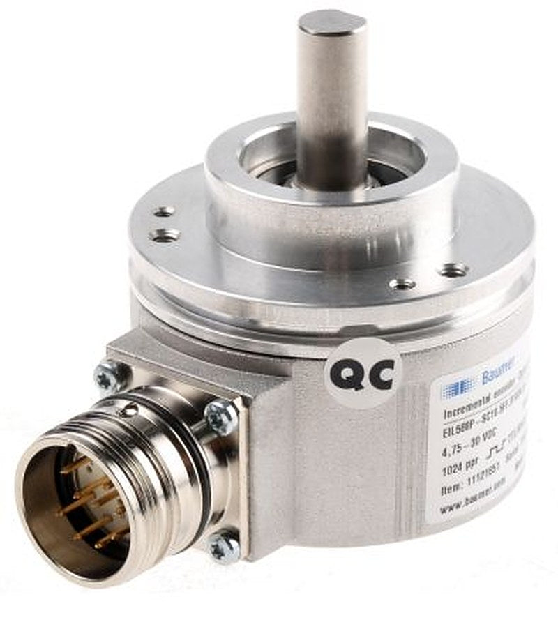 Baumer EIL580P Series Optical Incremental Encoder 30V dc, 65536 ppr ppr, TTL/HTL Signal, Solid Type, 10 mm Shaft