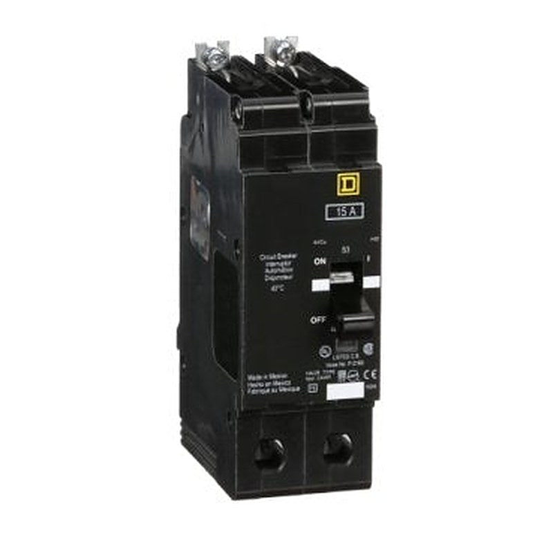 Mini circuit breaker, E-Frame, 15A, 2 pole, 480Y/277VAC, 100kA max, bolt on [TAA] (Mini circuit breaker E-Frame) is a Schneider Electric product. Designed for reliable performance and long service life. Available across Iraq — contact us for pricing and delivery options.