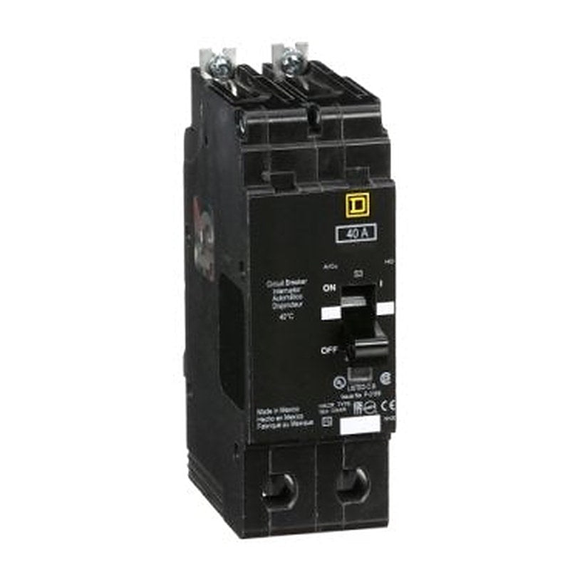 Mini circuit breaker, E-Frame, 40A, 2 pole, 480Y/277VAC, 100kA max, bolt on [TAA] (Mini circuit breaker E-Frame) is a Schneider Electric product. Designed for reliable performance and long service life. Available across Iraq — contact us for pricing and delivery options.