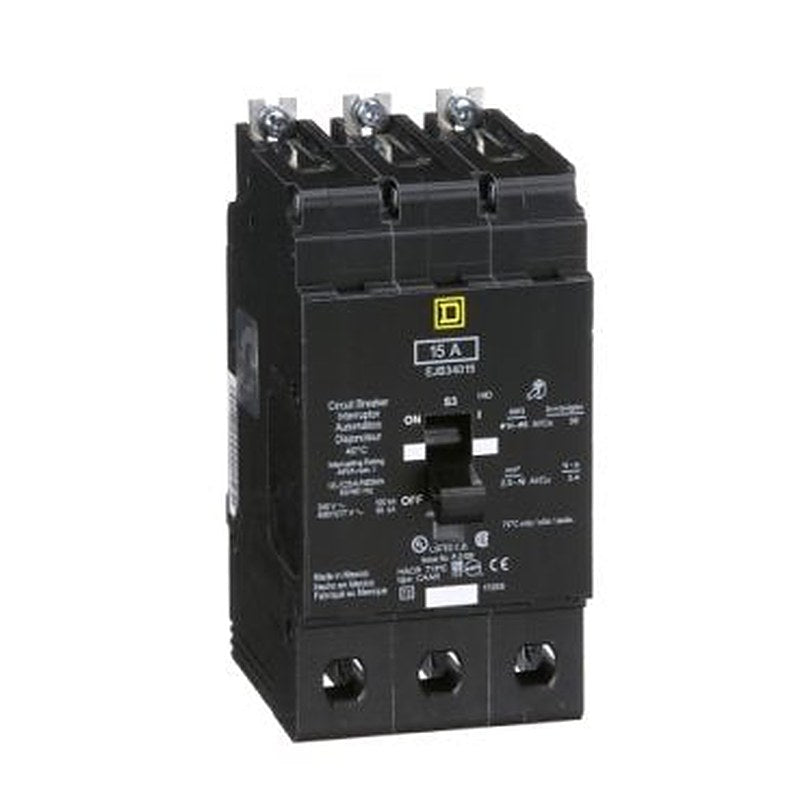 Mini circuit breaker, E-Frame, 15A, 3 pole, 480Y/277VAC, 100kA max, bolt on [TAA] (Mini circuit breaker E-Frame) is a Schneider Electric product. Designed for reliable performance and long service life. Available across Iraq — contact us for pricing and delivery options.