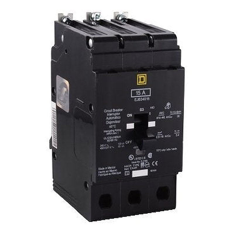 Mini circuit breaker, E-Frame, 15A, 3 pole, 480Y/277VAC, 100kA max, bolt on, 50 degrees C [TAA] (Mini circuit breaker E-Frame) is a Schneider Electric product. Designed for reliable performance and long service life. Available across Iraq — contact us for pricing and delivery options.