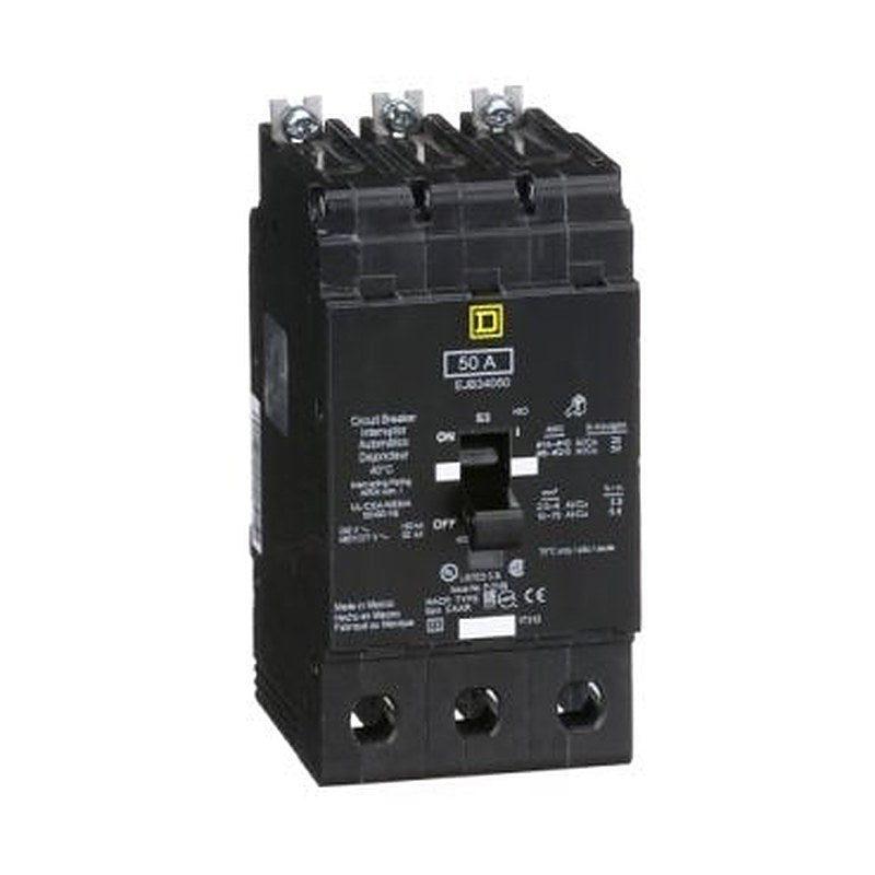 Mini circuit breaker, E-Frame, 50A, 3 pole, 480Y/277VAC, 100kA max, bolt on [TAA] (Mini circuit breaker E-Frame) is a Schneider Electric product. Designed for reliable performance and long service life. Available across Iraq — contact us for pricing and delivery options.
