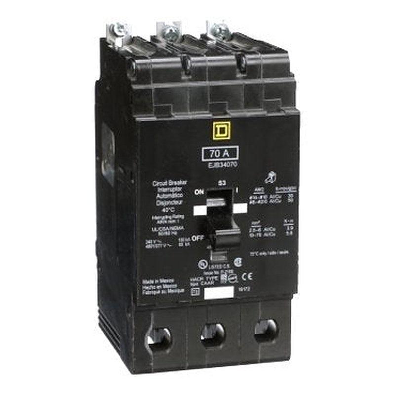 Mini circuit breaker, E-Frame, 70A, 3 pole, 480Y/277VAC, 100kA max, bolt on [TAA] (Mini circuit breaker E-Frame) is a Schneider Electric product. Designed for reliable performance and long service life. Available across Iraq — contact us for pricing and delivery options.