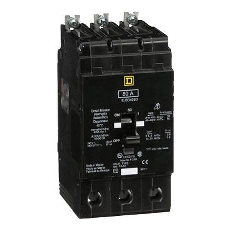 Mini circuit breaker, E-Frame, 80A, 3 pole, 480Y/277VAC, 100kA max, bolt on [TAA] (Mini circuit breaker E-Frame) is a Schneider Electric product. Designed for reliable performance and long service life. Available across Iraq — contact us for pricing and delivery options.