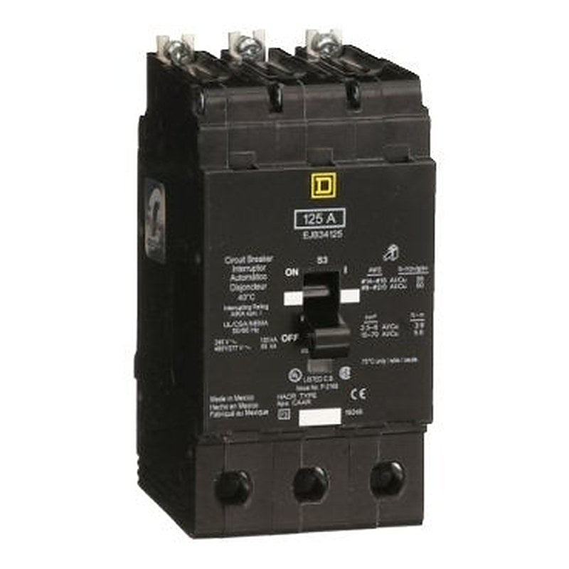 Mini circuit breaker, E-Frame, 125A, 3 pole, 480Y/277VAC, 100kA max, bolt on [TAA] (Mini circuit breaker E-Frame) is a Schneider Electric product. Designed for reliable performance and long service life. Available across Iraq — contact us for pricing and delivery options.