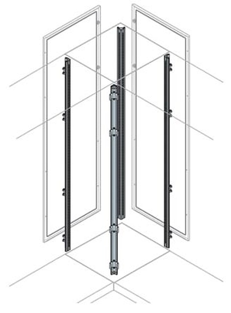 ABB AM2 Series Galvanised Steel Enclosure Profile, 46.9mm W, 46.9 mm H, 1.8 m L For Use With IS2 Enclosures