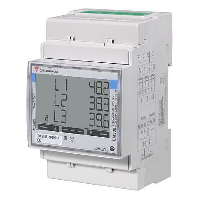 Carlo Gavazzi 3 Phase LCD Energy Meter, Type Digital