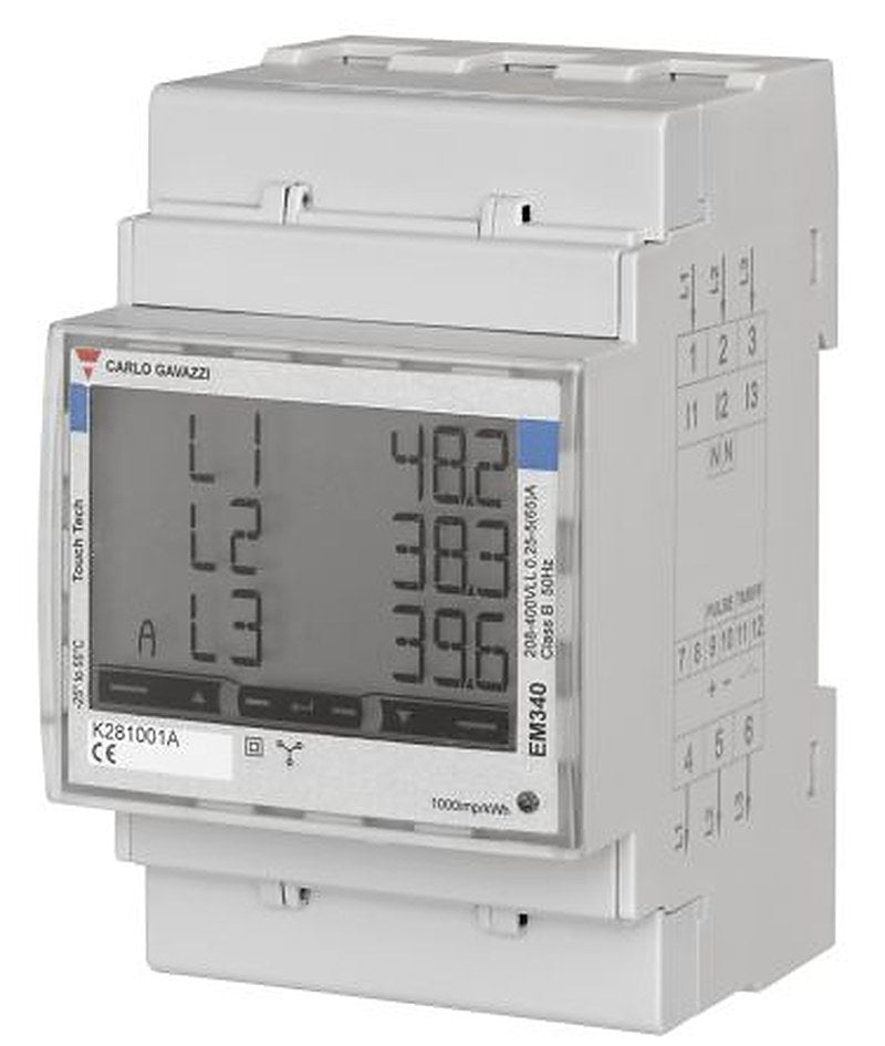 Carlo Gavazzi 3 Phase LCD Energy Meter, Type Digital