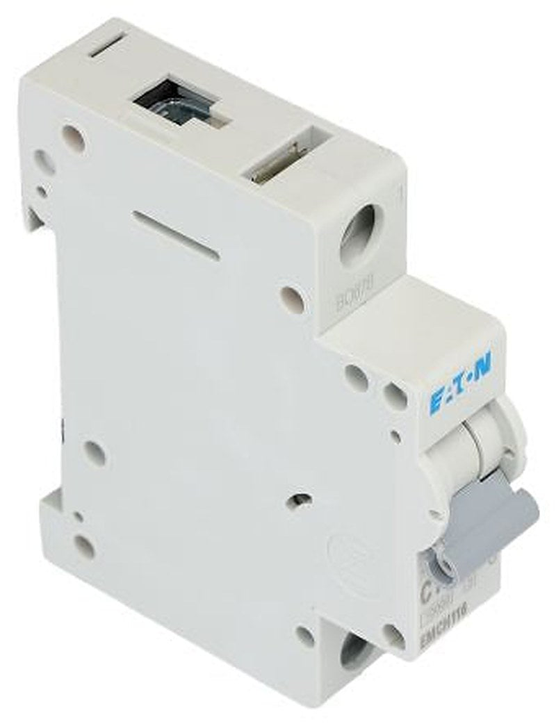 Eaton MEM Shield MEMShield Miniature Circuit Breaker, 1-Pole, 16A, Type C, 240V ac AC, 48 V dc DC, 10 kA Breaking