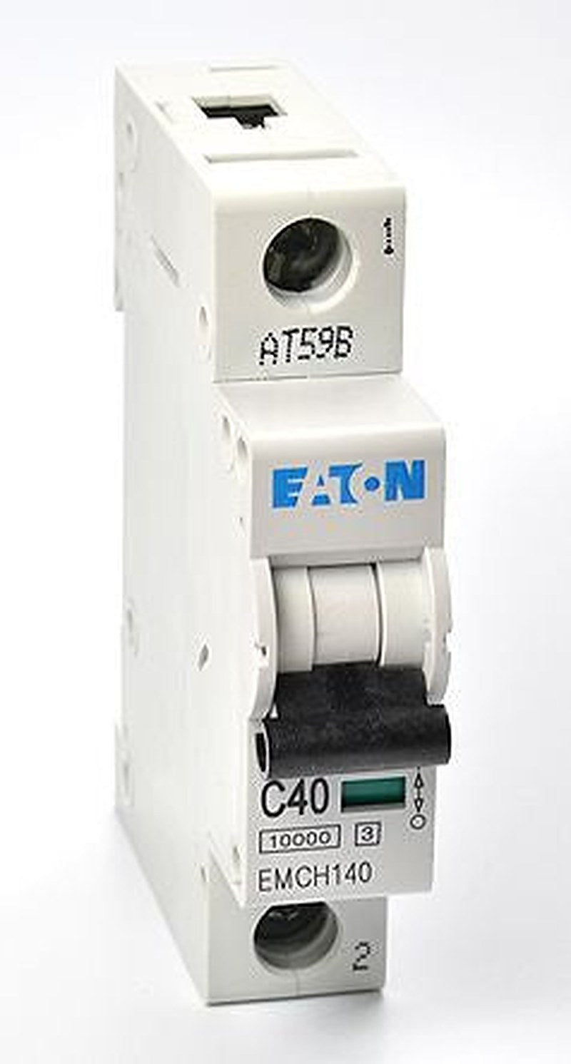 Eaton MEM Shield EMCH Miniature Circuit Breaker, 1-Pole, 40A, Type C, 240V ac AC, 48 V dc DC, 10 kA Breaking Capacity