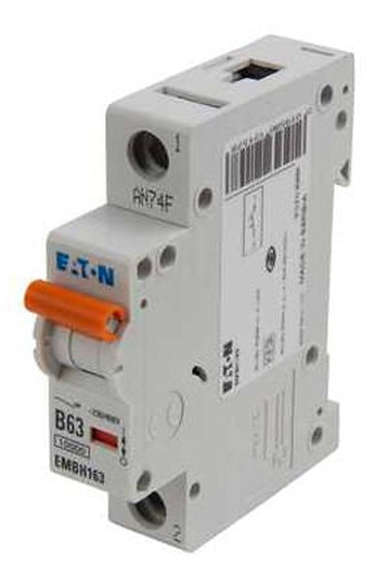 Eaton MEM Shield EMCH Miniature Circuit Breaker, 1-Pole, 63A, Type C, 240V ac AC, 48 V dc DC, 10 kA Breaking Capacity