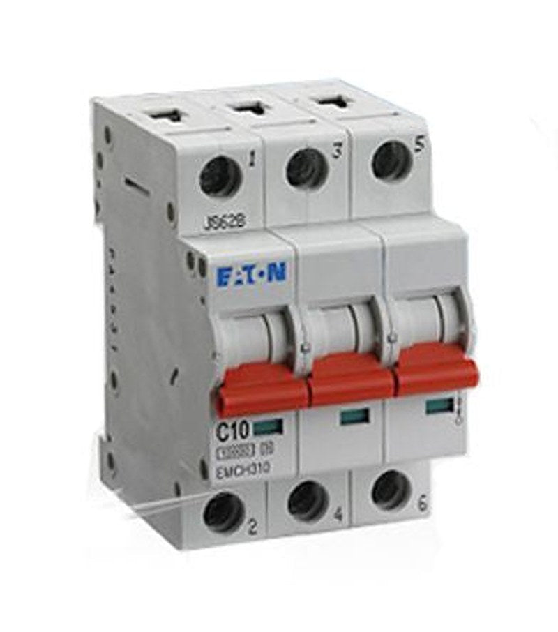 Eaton MEM Shield EMCH Miniature Circuit Breaker, 3-Pole, 50A, Type C, 240V ac AC, 48 V dc DC, 10 kA Breaking Capacity