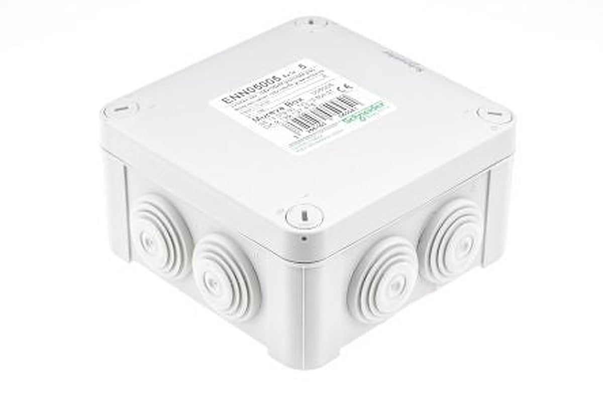 Schneider Electric Mureva Series Grey Polypropylene Junction Box, IP55, 105mm 105 mm