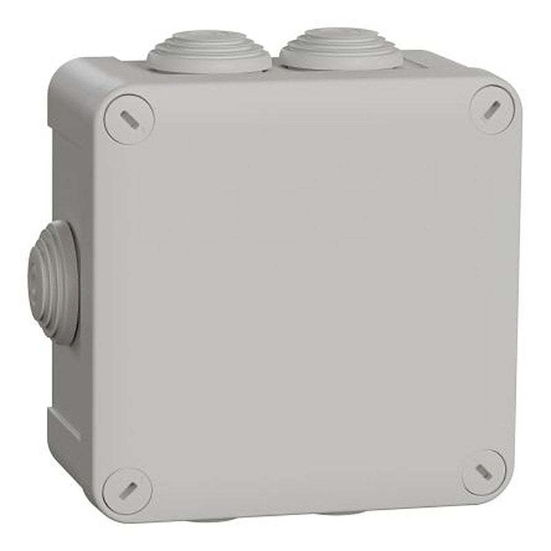 Schneider Electric Mureva BOX Series Polypropylene Junction Box, IP55, 7 Terminals, 105 mm, 105mm 55 mm