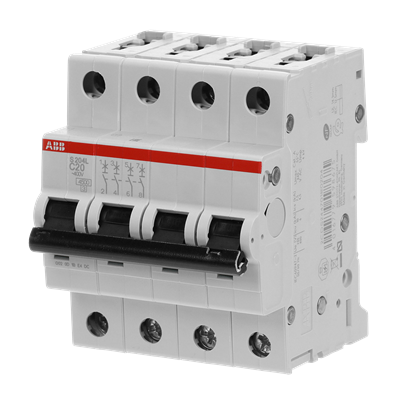 ABB System Pro M Compact System Pro M Compact Miniature Circuit Breaker, 4-Pole, 20A, Type C, 400V ac AC, 4.5 kA