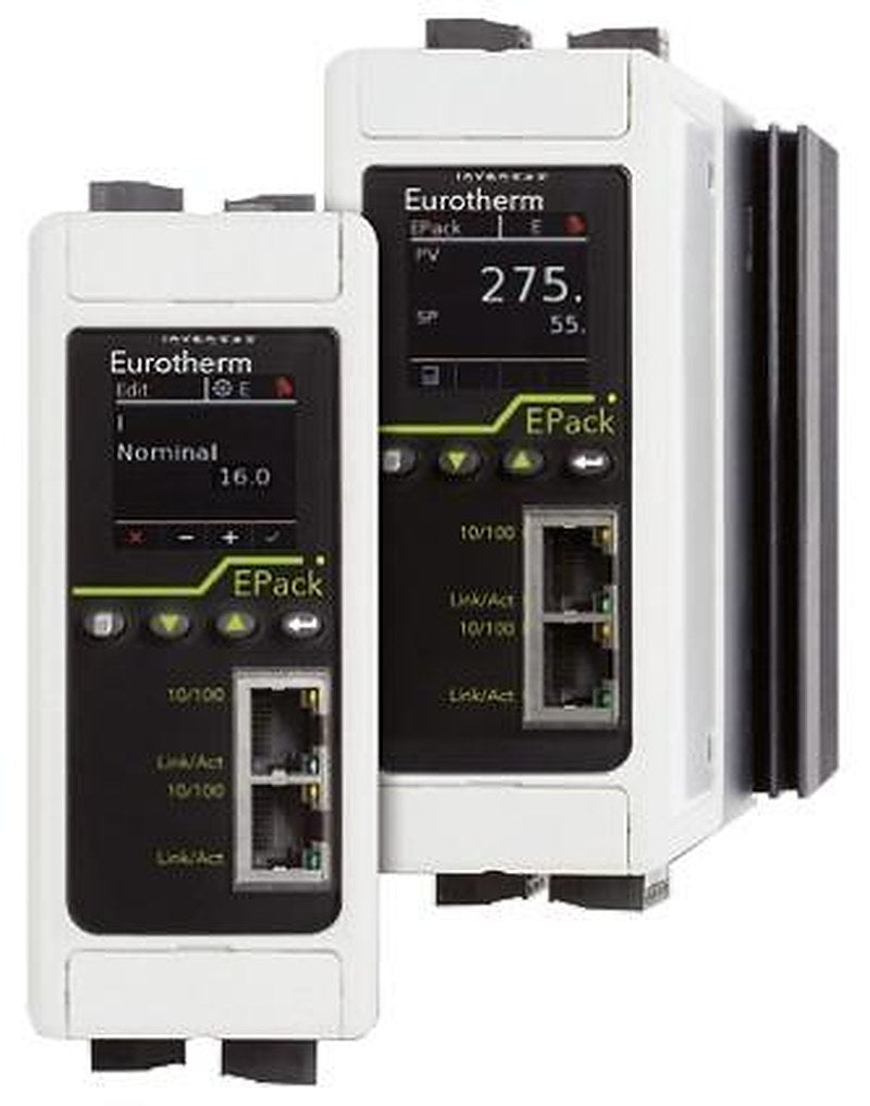Eurotherm EPack DIN Rail Controller 2 Input, 1 Output Analogue 500V ac I² Control, True Power Control, Threshold Limit