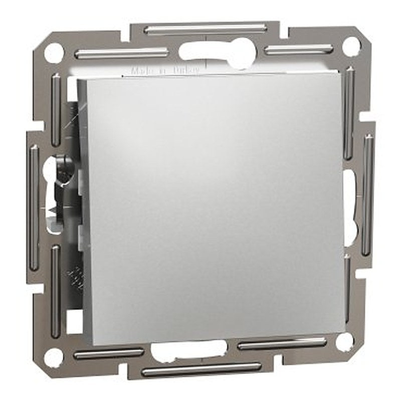 Asfora - 1pole 2way switch, screwless terminals, wo frame, aluminium (Asfora) is a Schneider Electric product. Designed for reliable performance and long service life. Available across Iraq — contact us for pricing and delivery options.