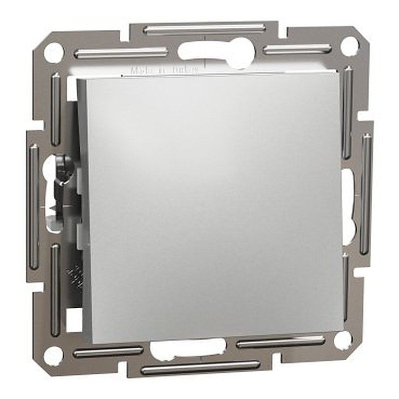 Asfora - intermediate switch, screwless terminals, wo frame, aluminium (Asfora) is a Schneider Electric product. Designed for reliable performance and long service life. Available across Iraq — contact us for pricing and delivery options.