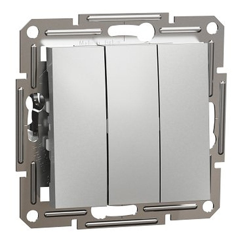 Asfora - 3 circuits switch without frame - aluminium (Asfora) is a Schneider Electric product. Designed for reliable performance and long service life. Available across Iraq — contact us for pricing and delivery options.