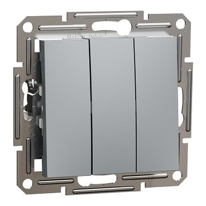 Asfora - 3 circuits switch without frame - steel (Asfora) is a Schneider Electric product. Designed for reliable performance and long service life. Available across Iraq — contact us for pricing and delivery options.