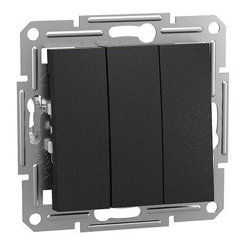Asfora - 3 circuits switch without frame - anthracite (Asfora) is a Schneider Electric product. Designed for reliable performance and long service life. Available across Iraq — contact us for pricing and delivery options.