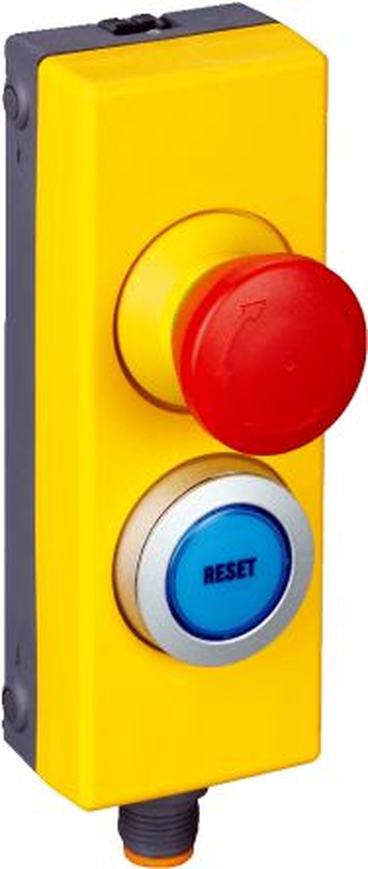 SICK ES11 Series Turn to Release Emergency Stop Push Button, Panel Mount, 22 mm Cutout, 1 NO/2 NC, IP65