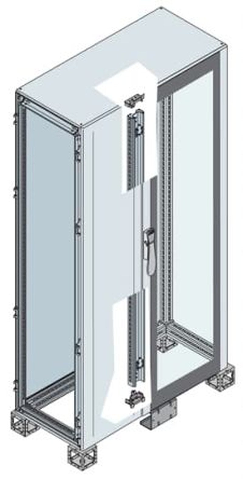 ABB AM2 Series Sheet Steel Metal 1-Door Floor Standing Enclosure, Opaque Door, IP65 400 mm, 1000 mm 2000 mm