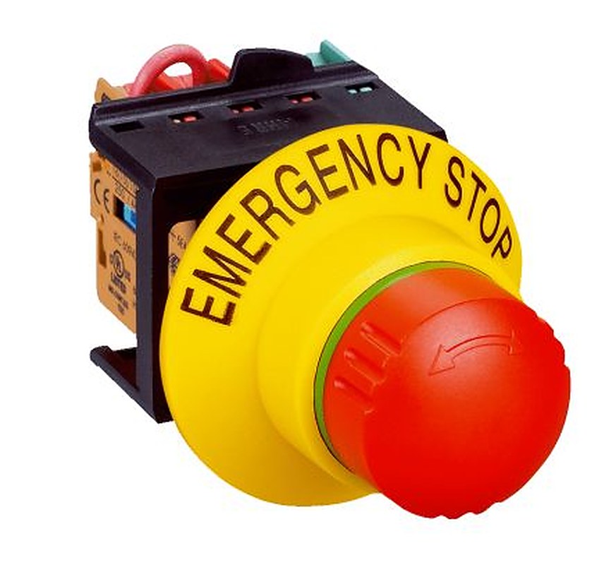 SICK ES21 Series Illuminated Emergency Stop Push Button, Panel Mount, 1 NO/2 NC, IP54