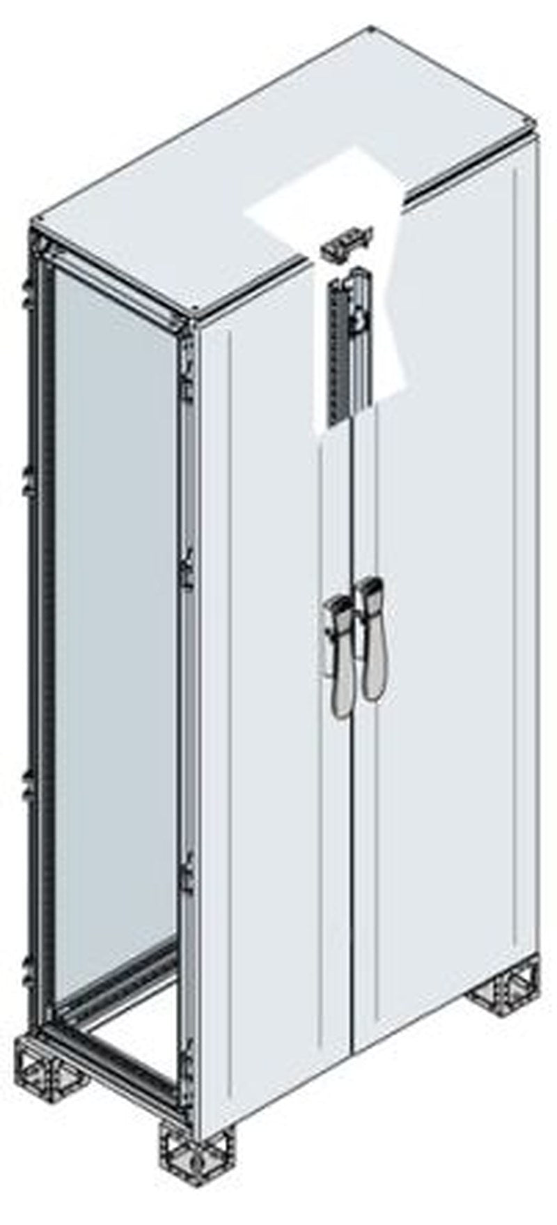 ABB AM2 Series Sheet Steel Metal 2-Door Floor Standing Enclosure, Opaque Door, IP65 1040 mm, 1010 mm 2311.5 mm