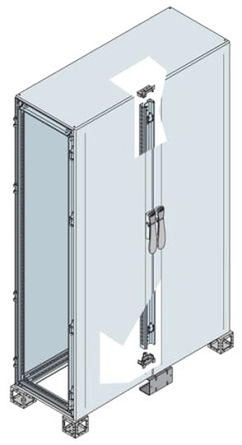ABB AM2 Series Sheet Steel 2-Door Floor Standing Enclosure, Opaque Door, IP65 600 mm, 1600 mm 2200 mm