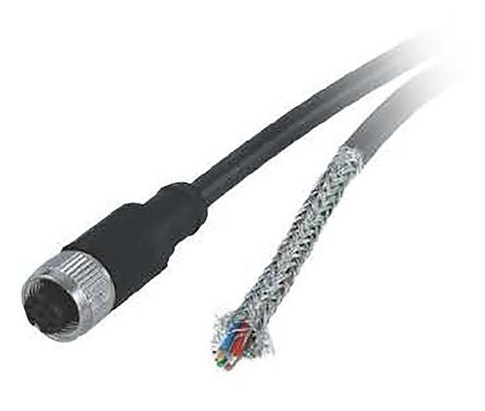 Baumer Female 8 way M12 to 8 way Unterminated Sensor Actuator Cable, 2 m
