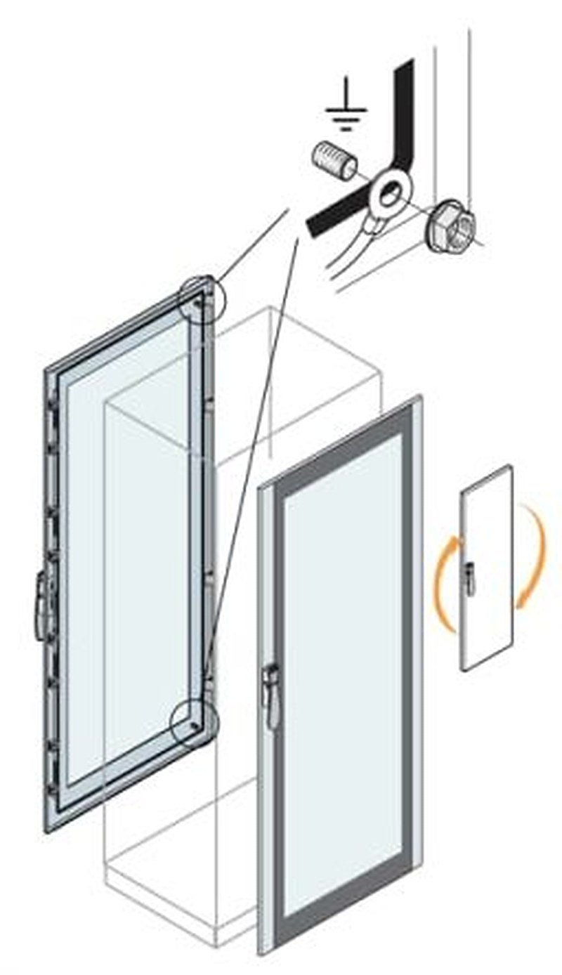 ABB AM2 Series Lockable Steel RAL 7035 Single Door, 600 mm H, 600mm W, 2.2 m L for Use with IS2 Enclosures