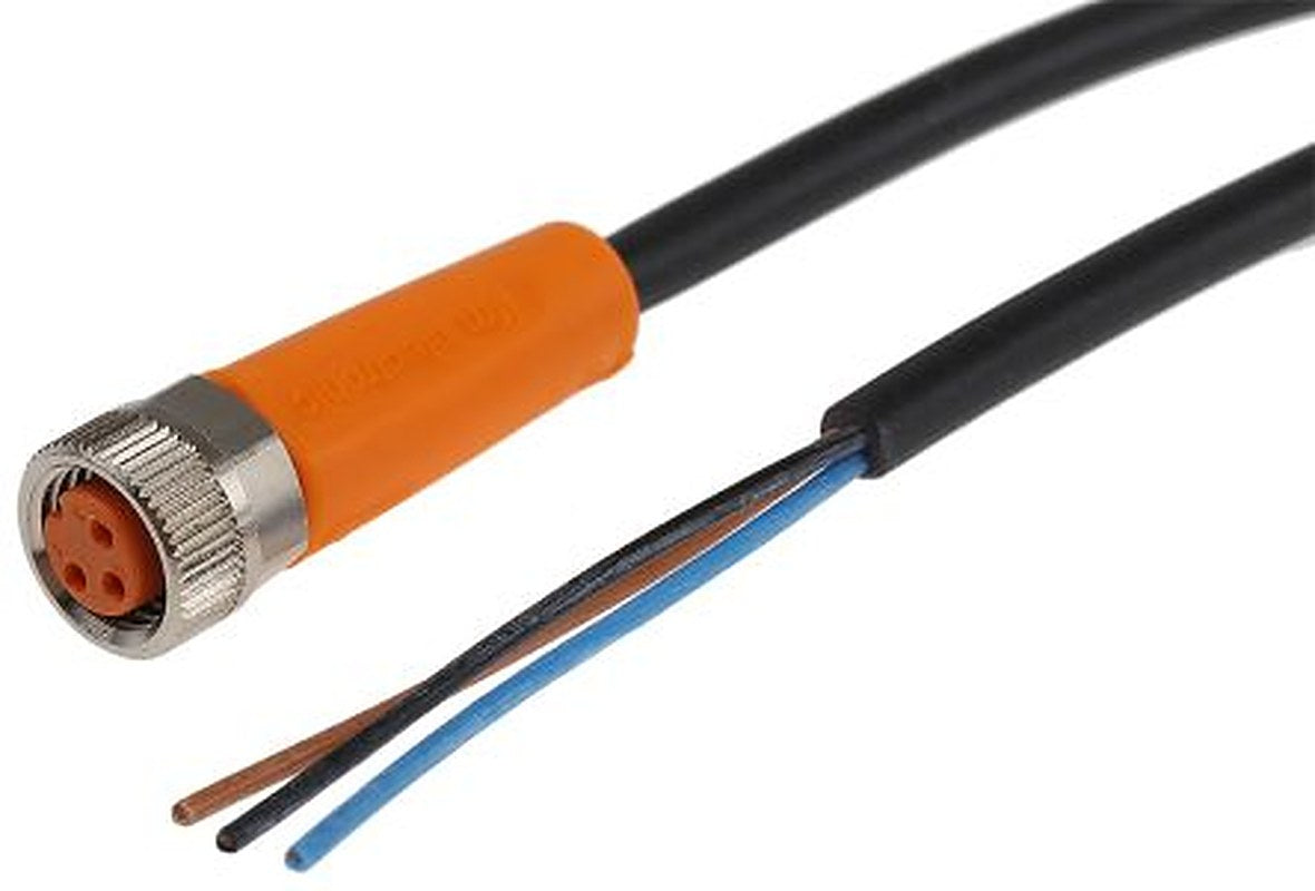 ifm electronic Female 3 way Straight to Unterminated Sensor Actuator Cable, 2 m