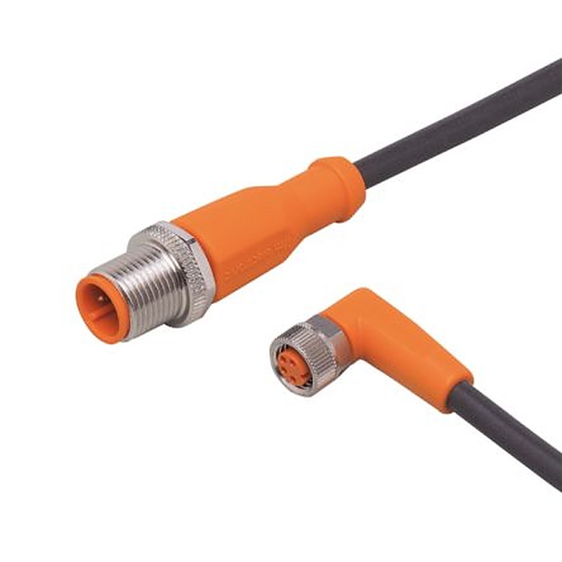 ifm electronic Male 1 way Straight to Female 1 way M8 Actuator/Sensor Cable, 600 mm