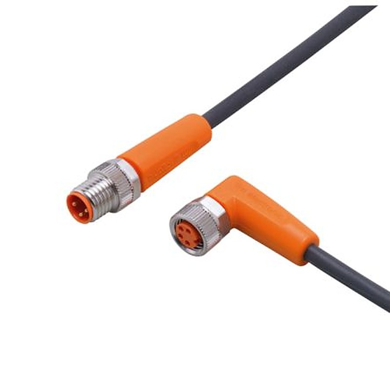 ifm electronic Male 1 way Straight to Female 1 way M8 Actuator/Sensor Cable, 5 m